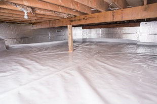 crawl space vapor barrier in Reidville installed by our contractors