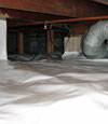 A Reidville crawl space moisture system with a low ceiling