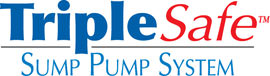 Sump pump system logo for our TripleSafe™, available in areas like Chapel Cove