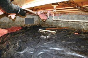 Crawl Space Repair Before in Corner Brook